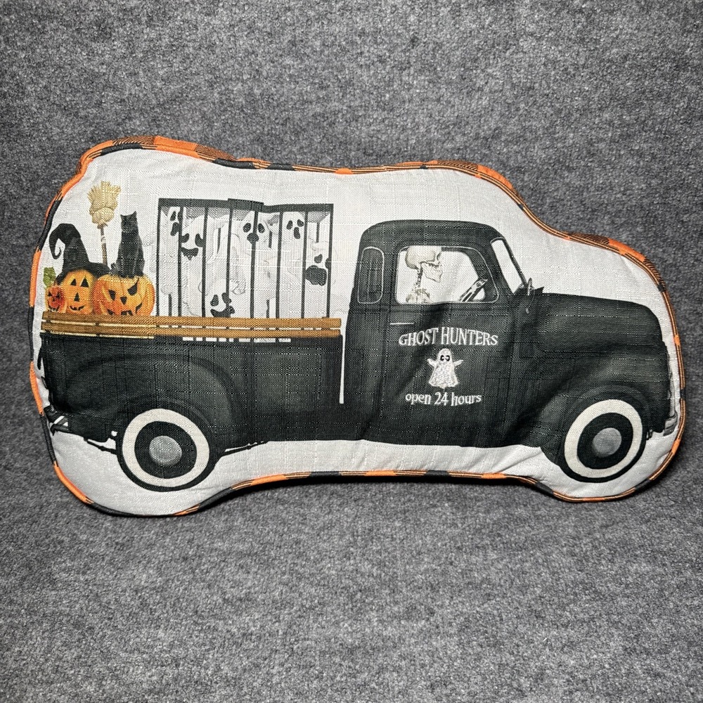 Ghost Hunter Plaid Pillow Farm Truck‎ Decor Car Shape Accent Pillow 23"x12"